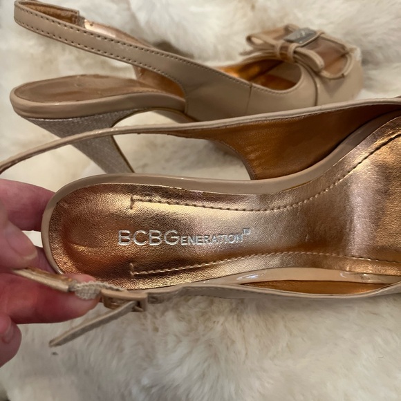 BCBGeneration Peep-Toe Slingback Heeled Sandals - 6B / 36 - Picture 8 of 10